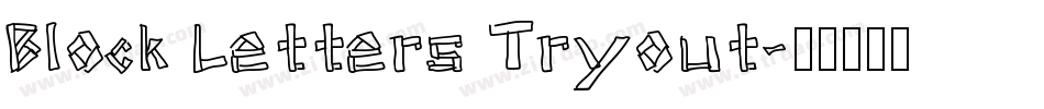 Block Letters Tryout字体转换